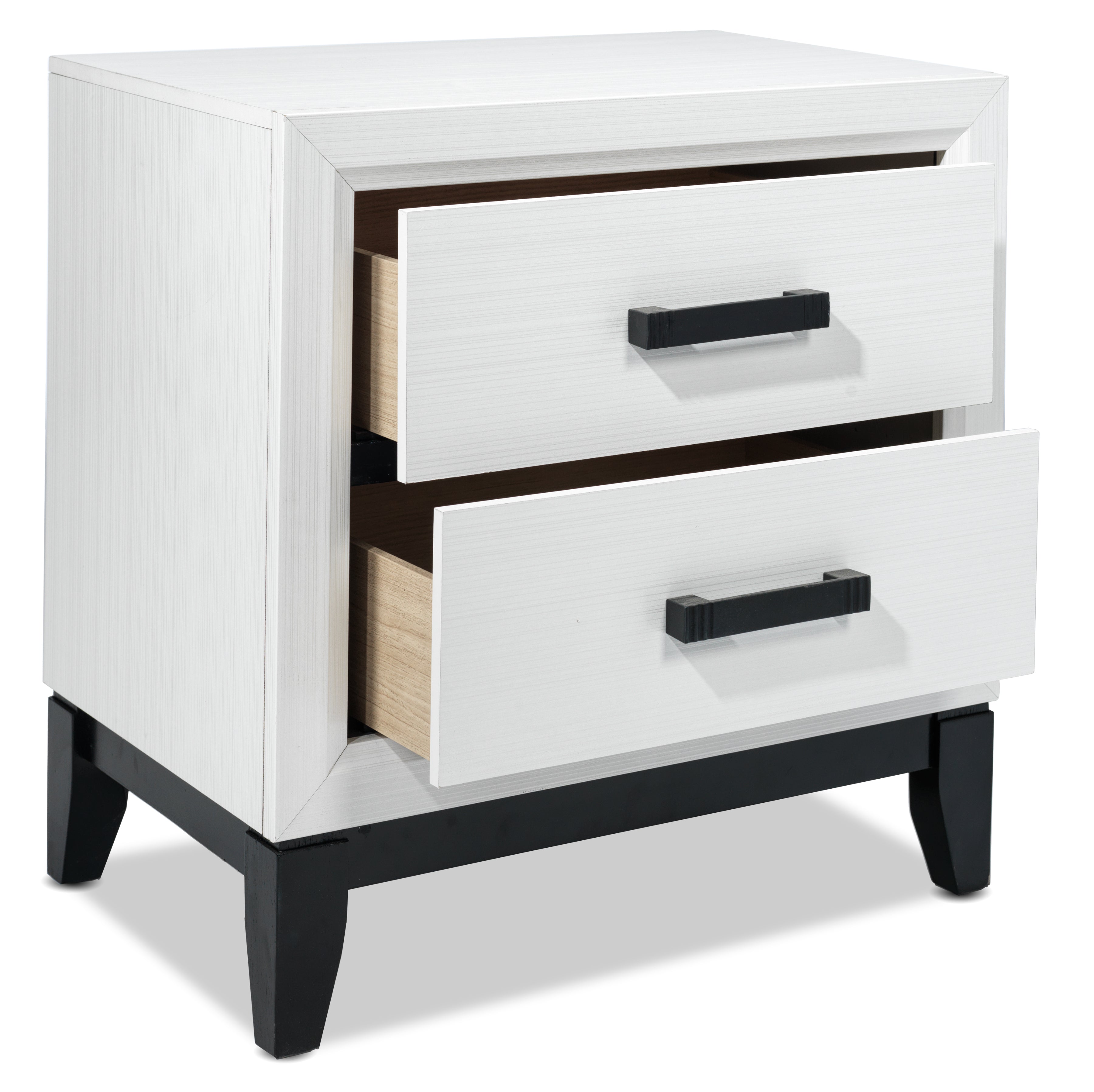 Fog 5-Piece King Bedroom Package - White, Black