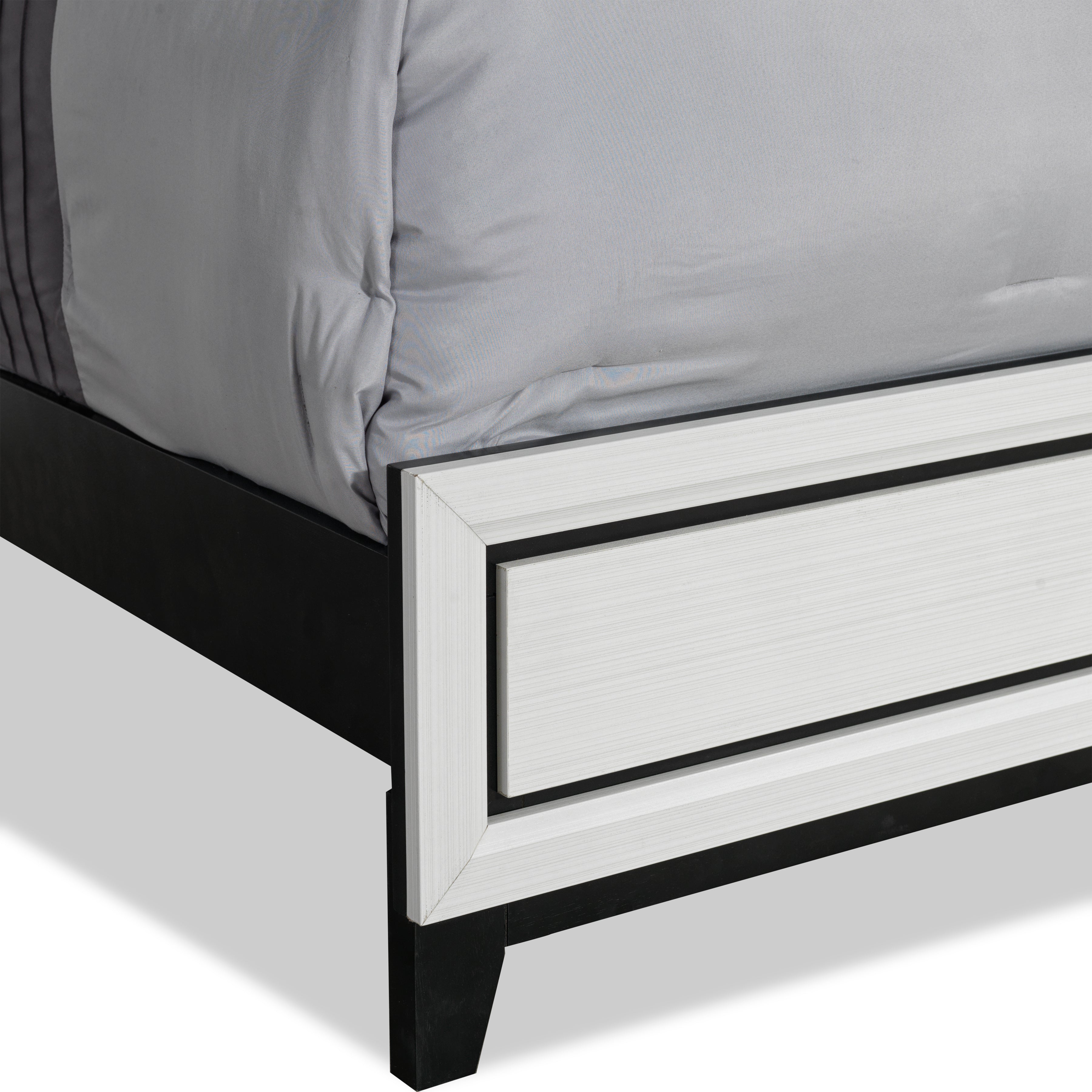 Fog 5-Piece King Bedroom Package - White, Black