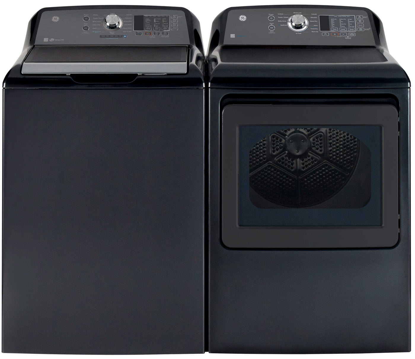 GE Diamond Grey Top-Load Washer (5.3 cu. ft.) & Electric Dryer (7.4 cu. ft.) - GTW680BMRDG/GTD65EBMRDG