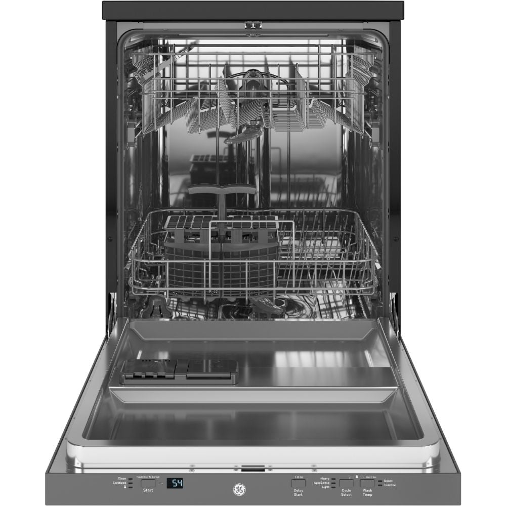 GE Lave-vaisselle portatif 24 po intérieur en acier inoxydable GPT225SSLSS