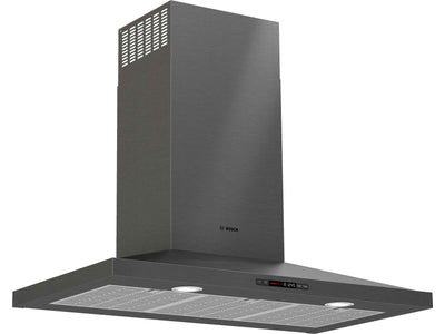 Bosch Série 800 Hotte de cuisinière murale cheminée 36 po 600 PCM acier inoxydable noir HCP86641UC