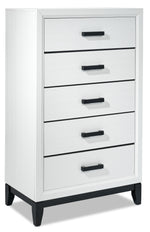 Fog 5-Piece King Bedroom Package - White, Black
