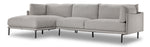 Rai 2 Pc. Sectional with LHF Chaise - Silver