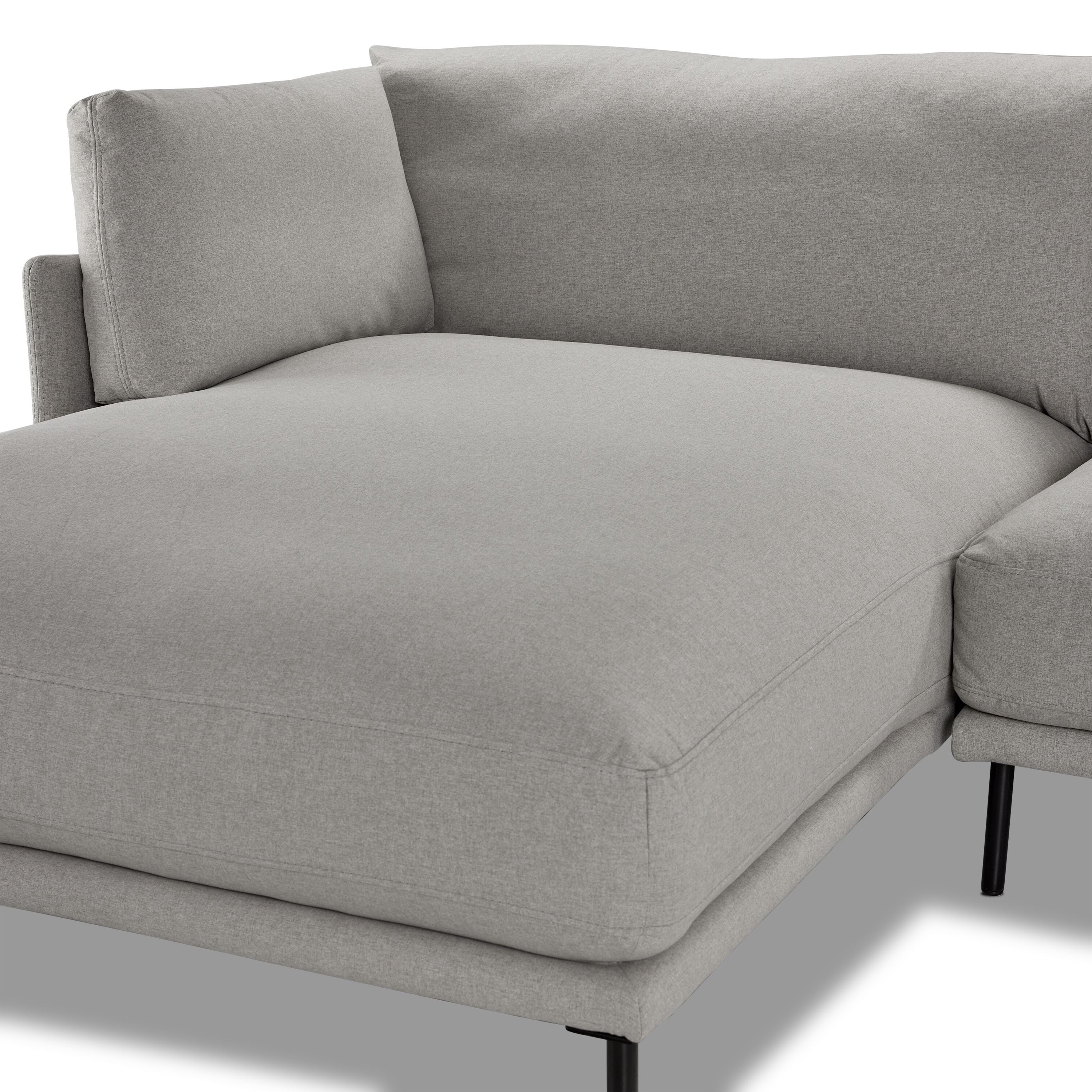 Rai 2 Pc. Sectional with LHF Chaise - Silver