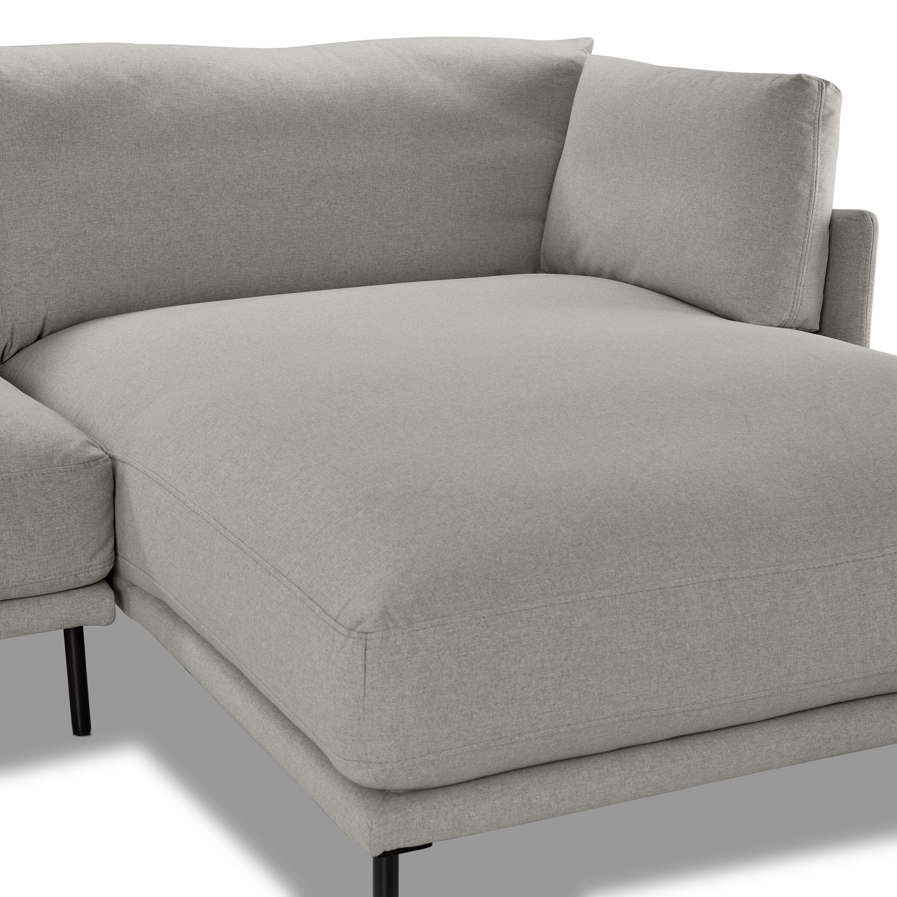 Rai 2 Pc. Sectional with RHF Chaise - Silver