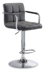 Kane Bar Height Stool - Grey, Chrome