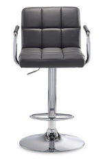 Kane Bar Height Stool - Grey, Chrome
