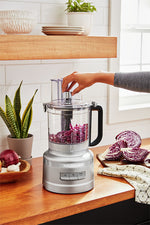 KitchenAid® Contour Silver 13-Cup Food Processor with Dicing Kit - KFP1319CU