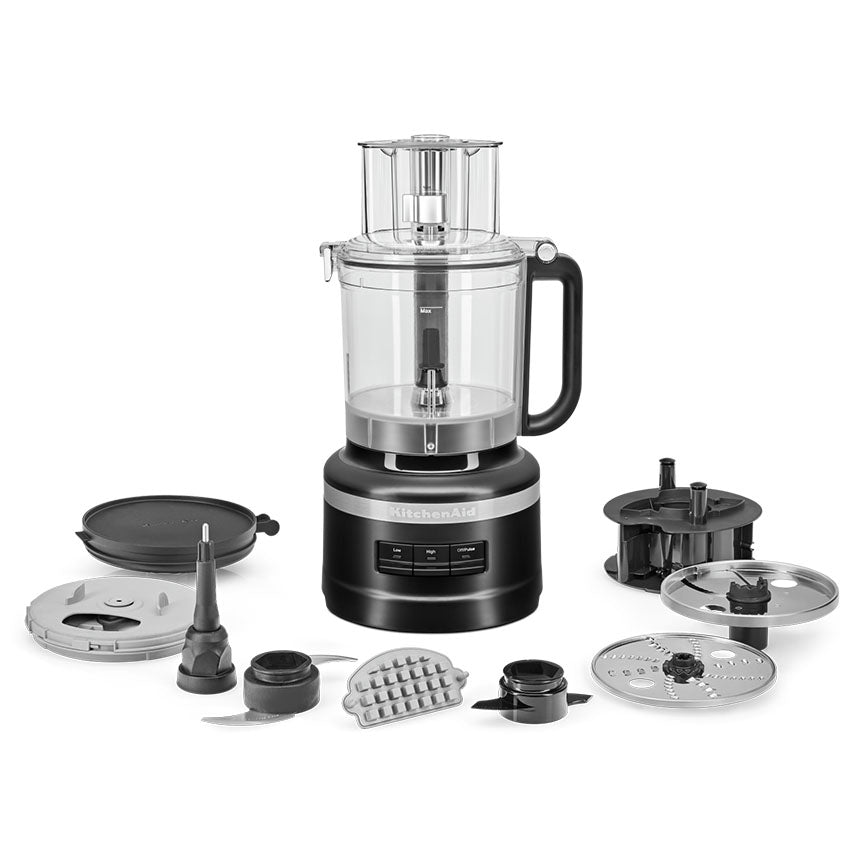 KitchenAid® Matte Black 13-Cup Food Processor with Dicing Kit - KFP1319BM