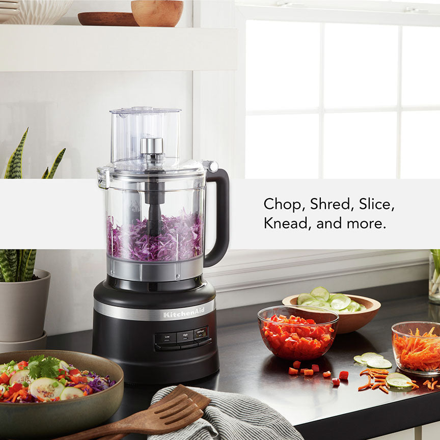 KitchenAid® Matte Black 13-Cup Food Processor with Dicing Kit - KFP1319BM