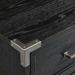 Laguna Night Table - Weathered Oak, Black