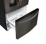 LG 36" 28 Cu. Ft. Smudge Resistant Black Stainless Steel French Door Refrigerator with Ice & Water Dispenser - LRFS28XBD