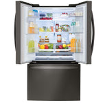 LG 36" 28 Cu. Ft. Smudge Resistant Black Stainless Steel French Door Refrigerator with Ice & Water Dispenser - LRFS28XBD