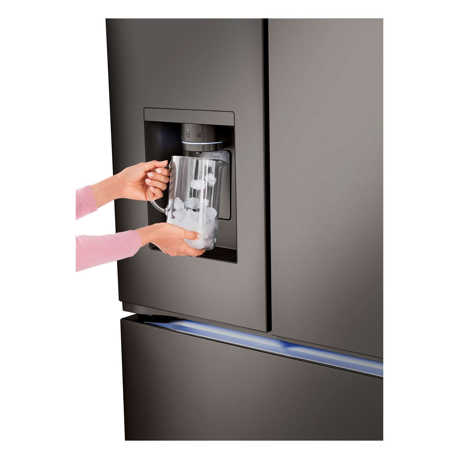 LG 35.75" 26 Cu. Ft. Black Stainless Steel Smart Counter-Depth MAX™  French Door Refrigerator with Four Types of Ice - LRYXC2606D