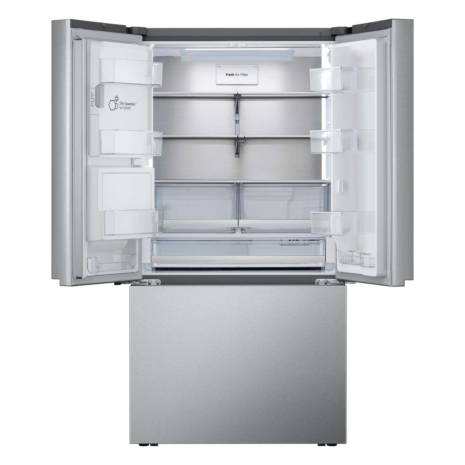 LG 35.75" 26 Cu. Ft. Stainless Steel Smart Counter-Depth MAX™ French Door Refrigerator with Four Types of Ice - LRYXC2606S