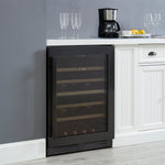 Marathon 24" Black Steel Single Zone Undercounter Convertible Wine/Beverage Cooler (5.4 cu.ft) - MBWC56-BLS