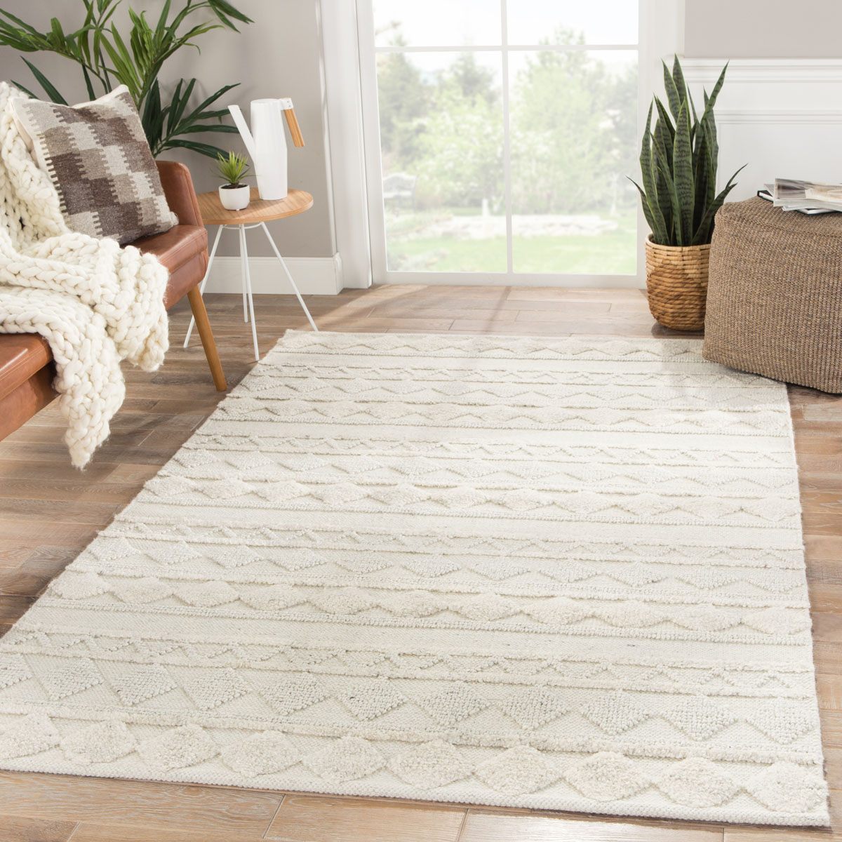 Egialias Area Rug - 8'10" X 12' - Ivory/Light Grey