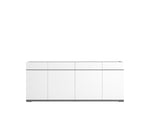 Mara 77" 4-Door Server - White Lacquer, Grey