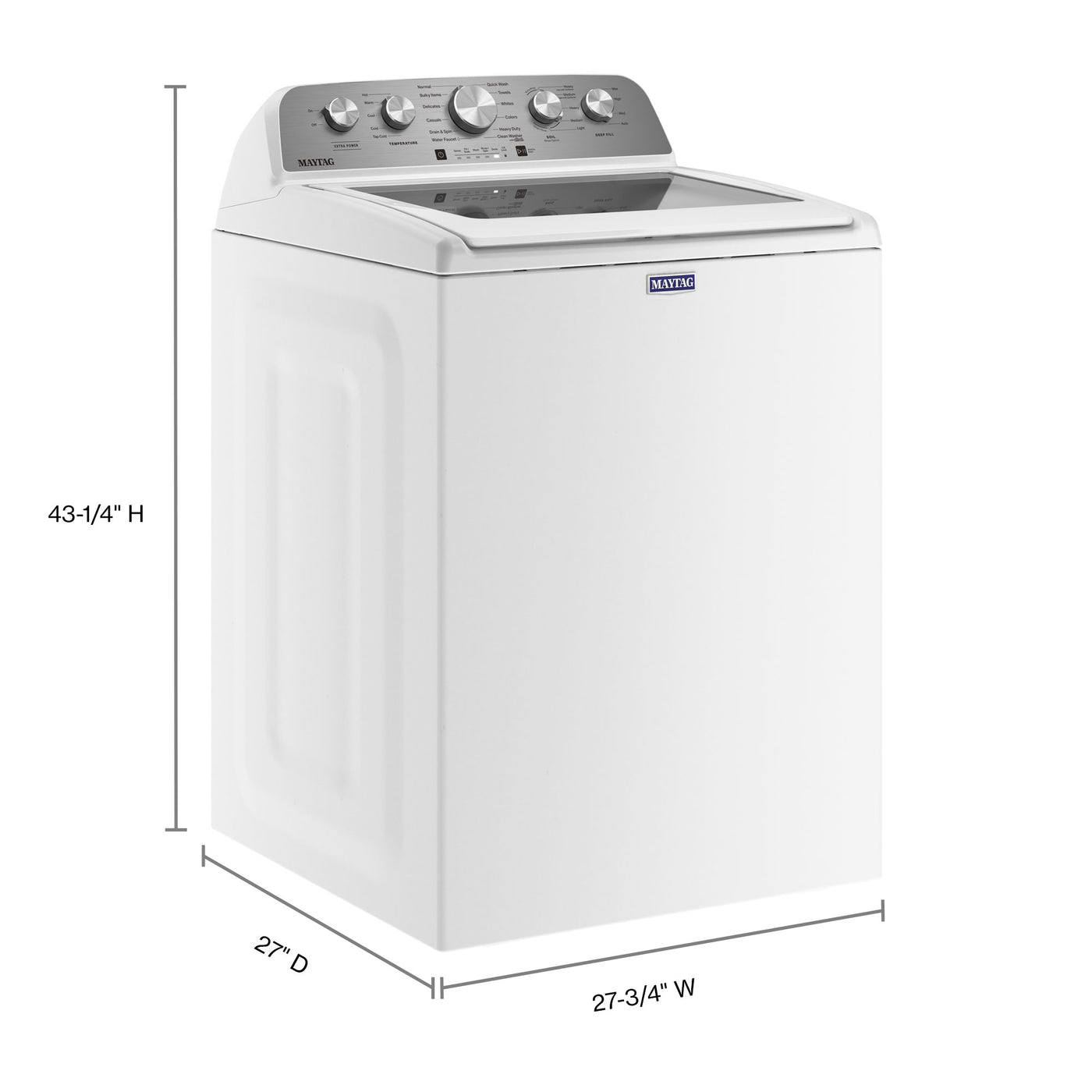 Maytag White Top Load Washer with Extra Power (5.5 cu. ft.) - MVW5430MW