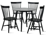 Midland 5-Piece Drop Leaf Dining Set - Grey, Black