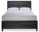 Miller 3-Piece King Storage Bed - Grey