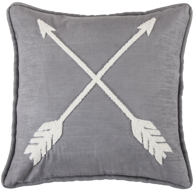 Tulan Arrow Decorative Pillow - Grey / White
