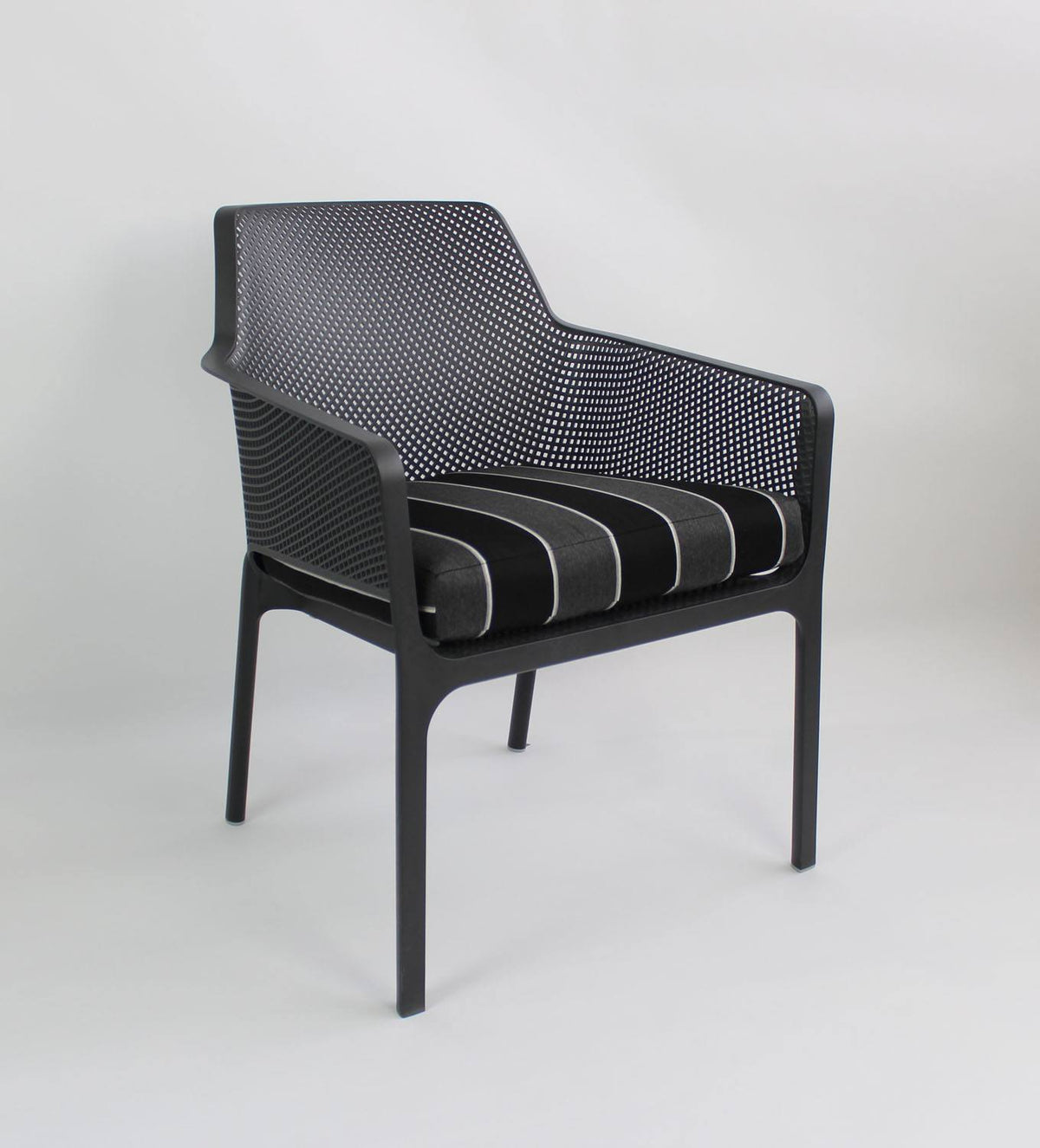 Nardi Net Relax Outdoor Dining Arm Chair - Black (Set of 2)