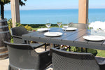 Nardi Rio / Trill 11-Piece Extendable 83"-110" Outdoor Dining Package - Anthracite/Peyton Granite