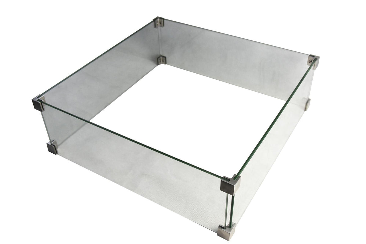 Aurora Fire Table Glass Windscreen