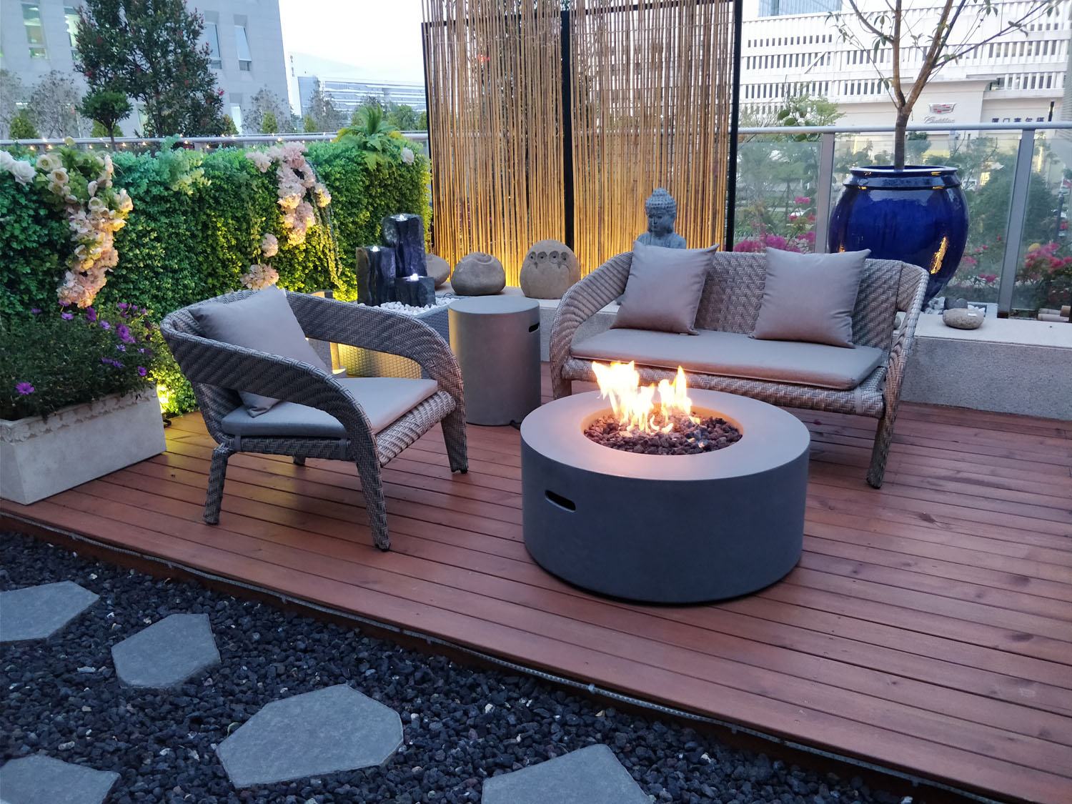 Mauna Loa Concrete Lava Fire Table (Modena) - Propane