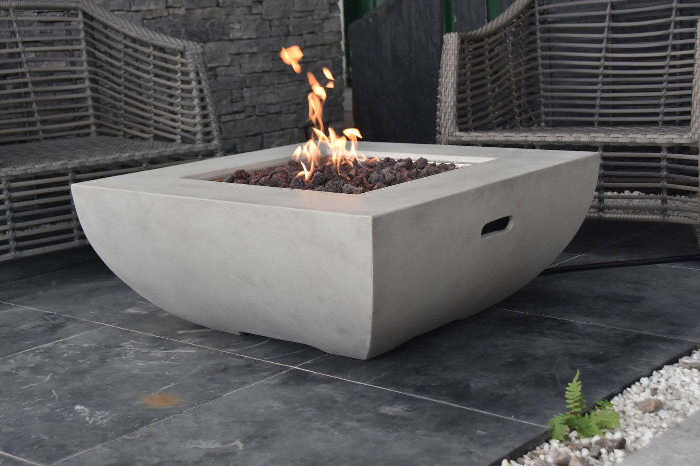 Agung Concrete Lava Stone Fire Table – Propane