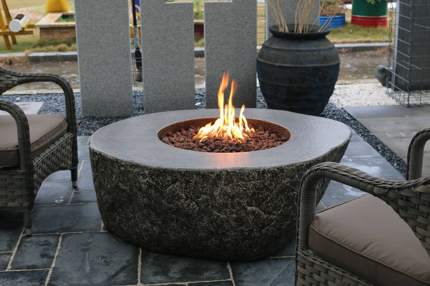 Fiery Vesuvius Fire Table - Propane