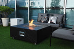 Eyjafja Marble Porcelain Fire Pit (Elementi) - Black / Natural Gas