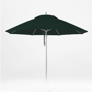 Oca 9' Octagon Outdoor Umbrella - Dark Grey/Brushed Aluminum
