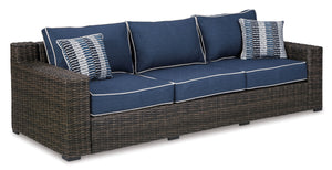 Grasson Lane Sofa de jardin – bleu, brun