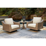 Beachcroft - Outdoor Swivel Chair - Beige, Brown