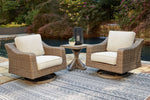Beachcroft - Outdoor Swivel Chair - Beige, Brown