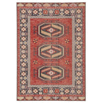 Mikras VIII Area Rug - 5' X 7'6" - Red/Yellow