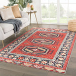 Mikras VIII Area Rug - 5' X 7'6" - Red/Yellow