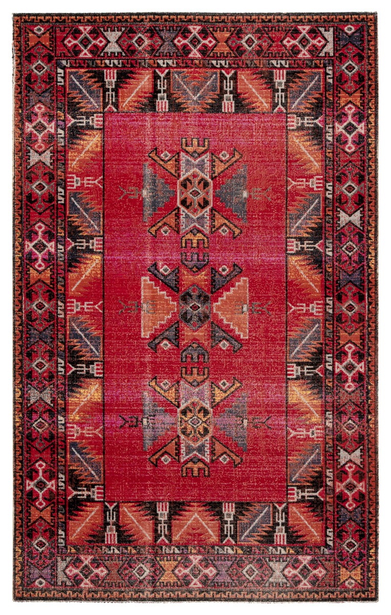 Mikras X Area Rug - 7'6" X 9'6" - Red/Black