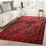 Mikras I Area Rug - 7'6" X 9'6" - Red/Black