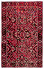 Mikras I Area Rug - 7'6" X 9'6" - Red/Black