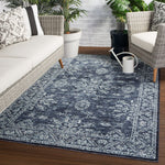 Mikras III Area Rug - 7'6" X 9'6" - Blue/Black