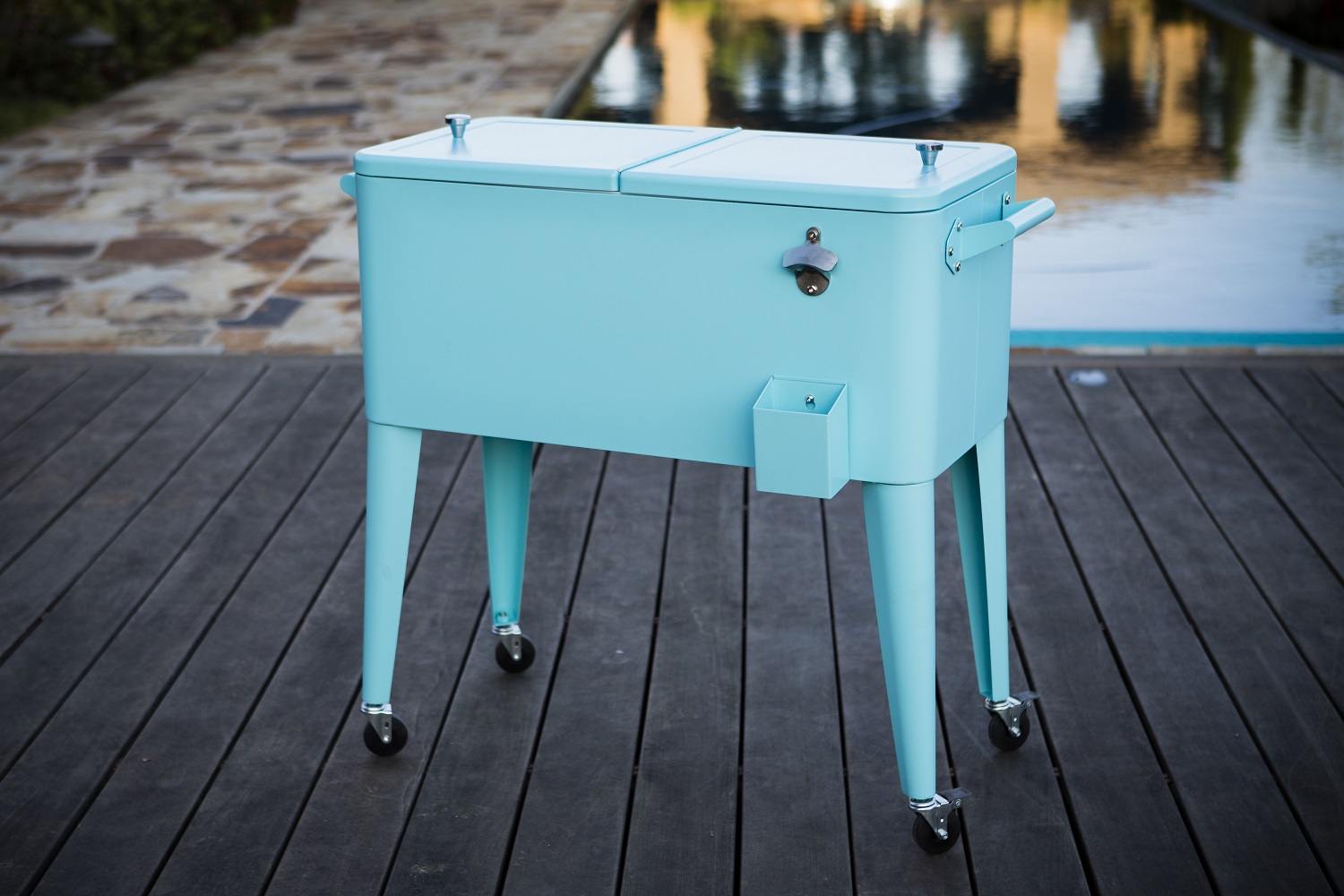 Permasteel 80QT Patio Cooler - Turquoise