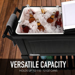 Permasteel 80Qt Furniture Style Patio Cooler - Black