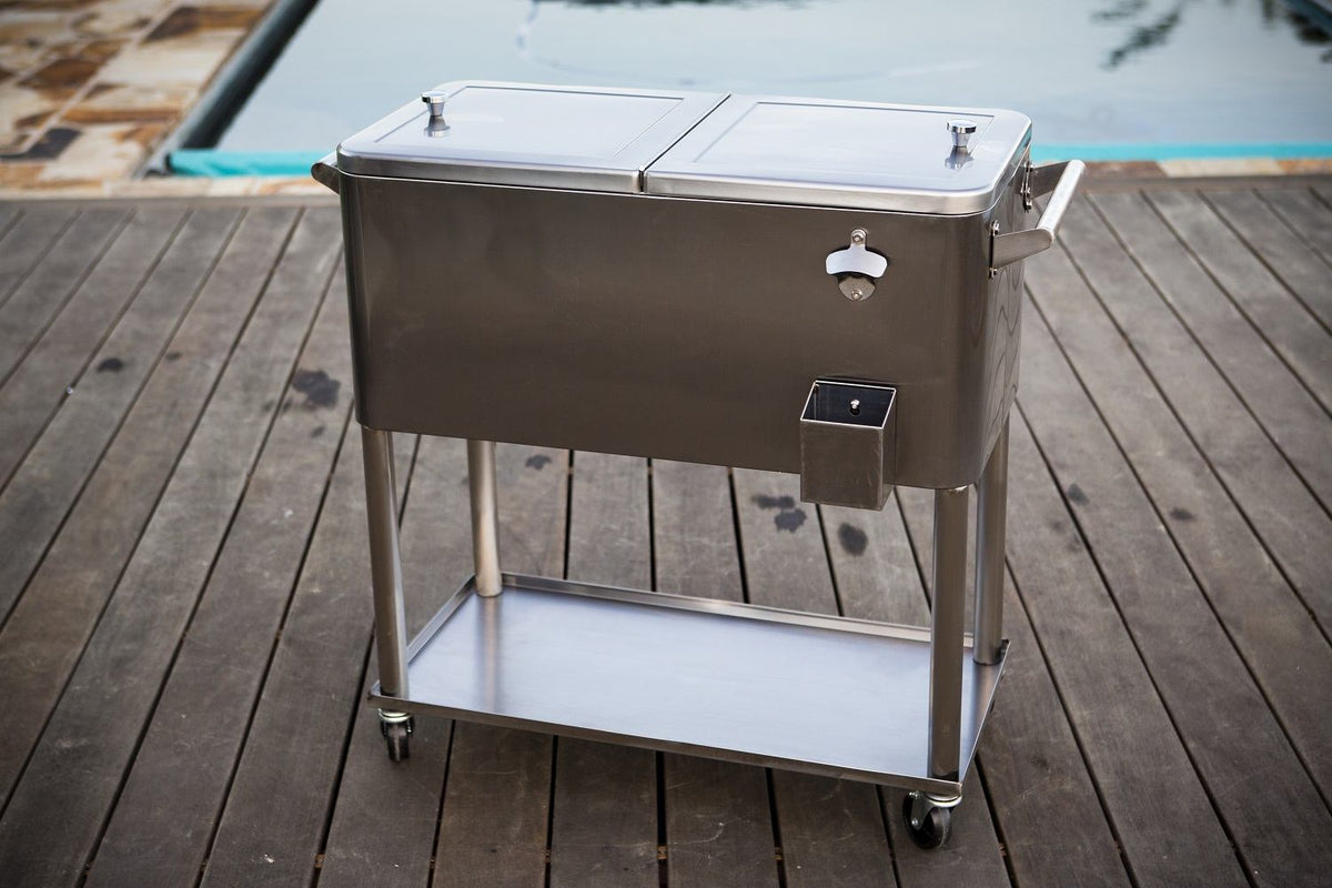 Permasteel 80QT Stainless Steel Patio Cooler