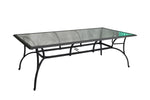 Hanlan 72" Outdoor Dining Table - Charcoal/Glass