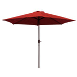 Brolly 7.5' Outdoor Crank Umbrella - Red