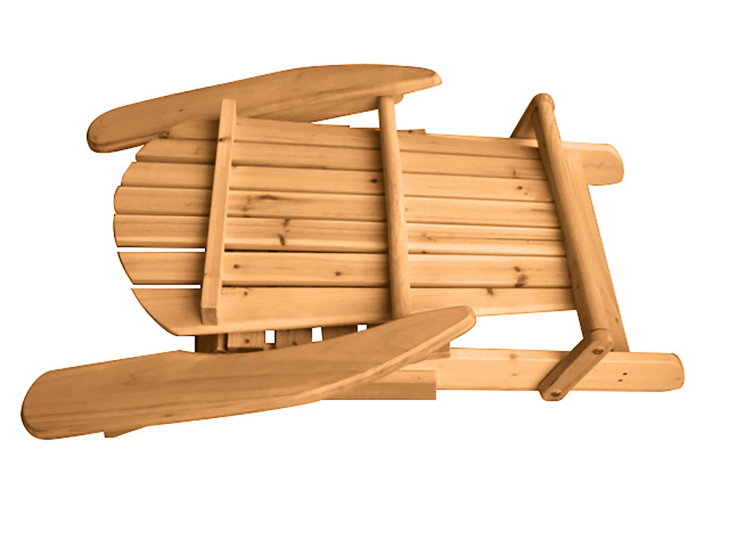 Uila Wood Folding Adirondack Chair  - Natural