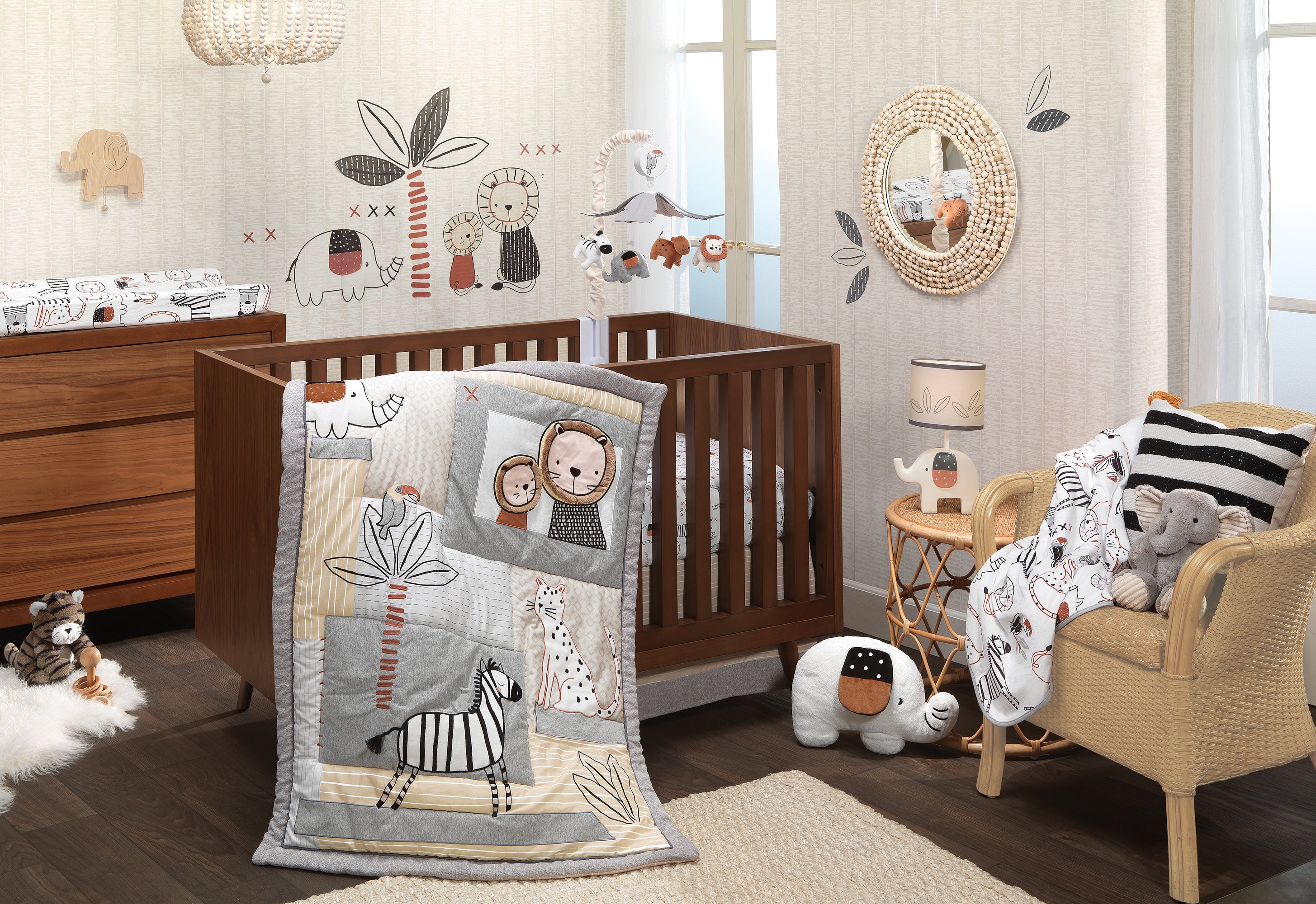 Patchwork Jungle 4-Piece Bedding Set